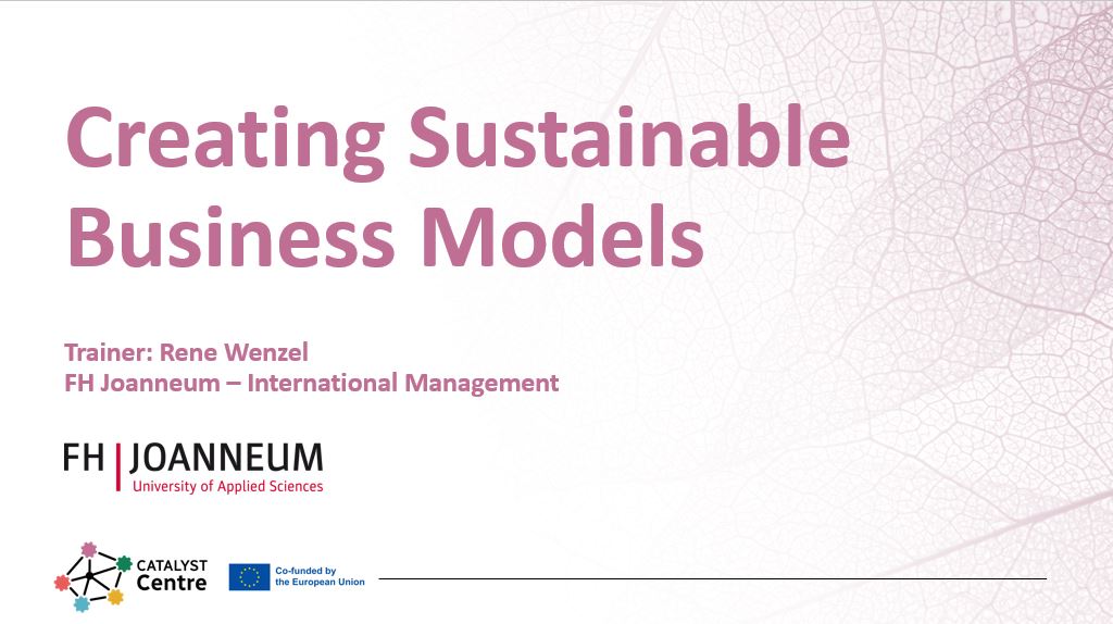 Creating Sustainable Business Models